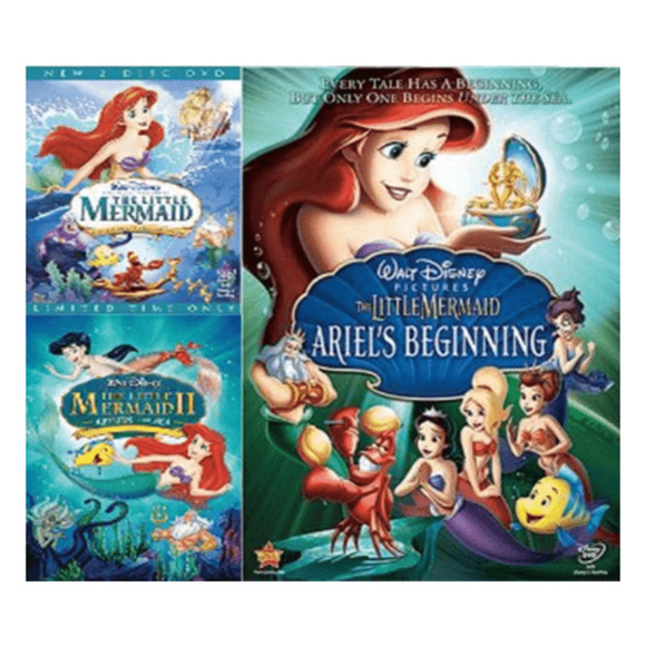 The Little Mermaid DVD Series Trilogy Set Includes All 3 Movies - Picture 1 of 1